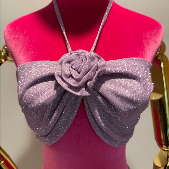 💜Sparkly lilac bra top and ruffle skirt heart 💜 - Picture 3 of 5